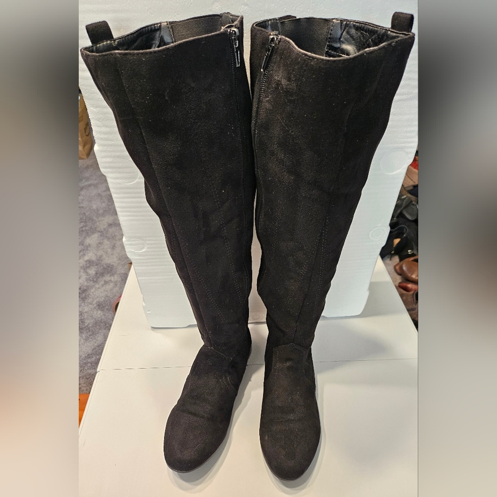 WOMENS ID REQUIRED SUEDE BOOTS BROWN SIZE 7.5